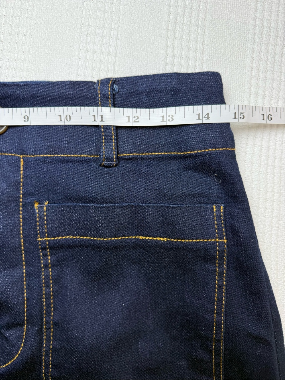 NWT Anthropologie Maeve The Colette Denim Midi Skirt Midnight Rinse Small - Picture 12 of 13